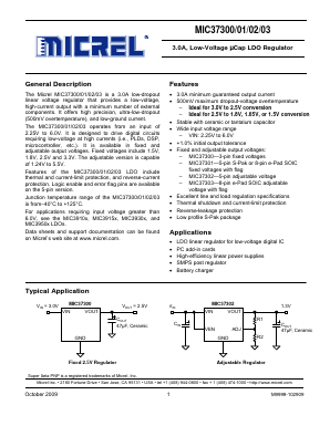 MIC37300-1.8WR-TR Datasheet PDF Micrel