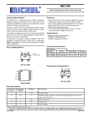 MIC7300 Datasheet PDF Micrel