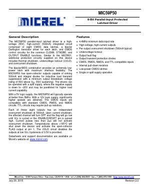 MIC59P50YN Datasheet PDF Micrel