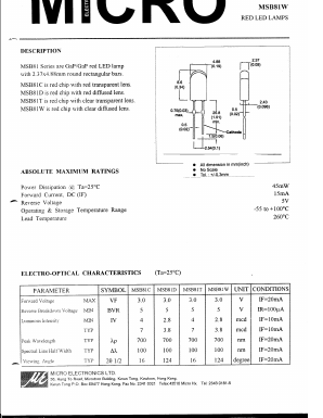 MSB81 Datasheet PDF Micro Electronics