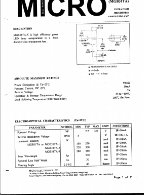 MGB31TA-X Datasheet PDF Micro Electronics