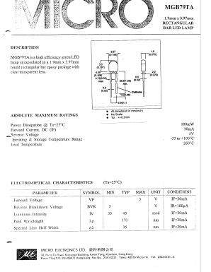 MGB79TA Datasheet PDF Micro Electronics