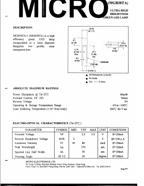 MGB38TA Datasheet PDF Micro Electronics