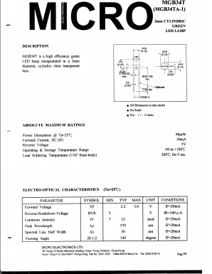 MGB34TA-1 Datasheet PDF Micro Electronics