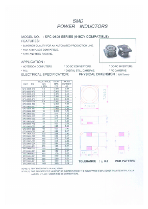 SPC-0605 Datasheet PDF Micro Electronics