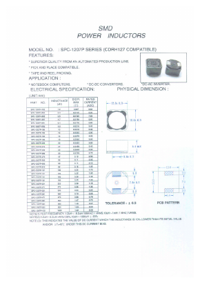 SPC-1207P Datasheet PDF Micro Electronics