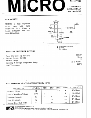 MGB75D Datasheet PDF Micro Electronics
