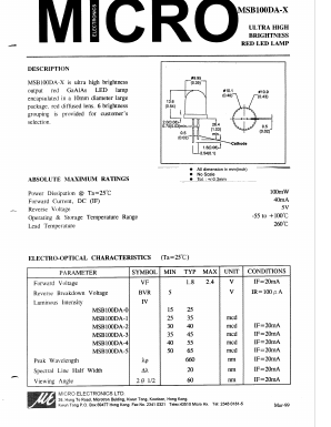 MSB100DA-5 Datasheet PDF Micro Electronics
