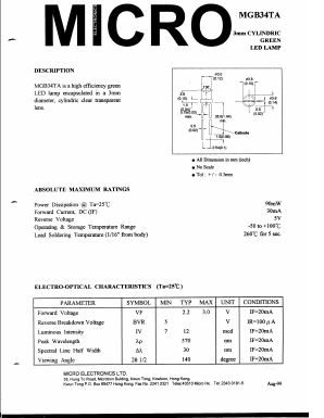 MGB34TA Datasheet PDF Micro Electronics