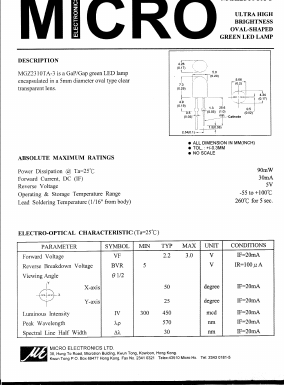 MGZ2310TA-3 Datasheet PDF Micro Electronics