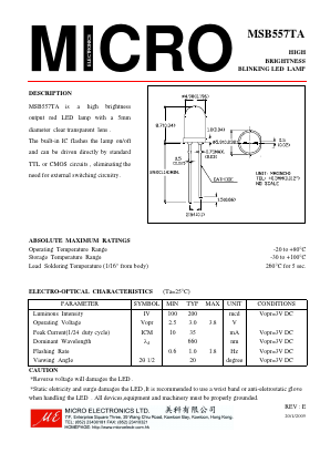 MSB557TA Datasheet PDF Micro Electronics