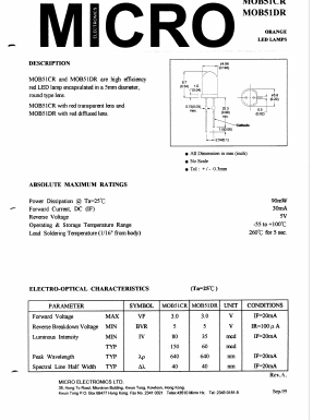 MOB51CR Datasheet PDF Micro Electronics
