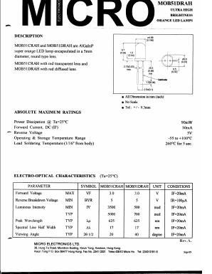 MOB51CRAH Datasheet PDF Micro Electronics