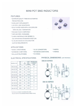 SMI-30-502 Datasheet PDF Micro Electronics