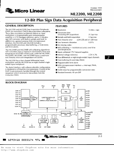 ML2200DCP Datasheet PDF Micro Linear Corporation