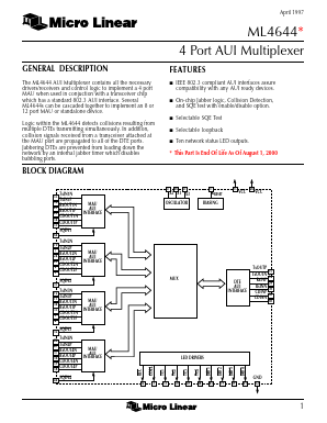 ML4644 Datasheet PDF Micro Linear Corporation