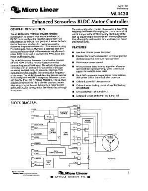 ML4420 Datasheet PDF Micro Linear Corporation