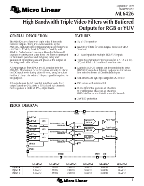 ML6426-15 Datasheet PDF Micro Linear Corporation