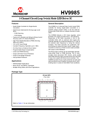 HV9985K6-G Datasheet PDF Microchip Technology