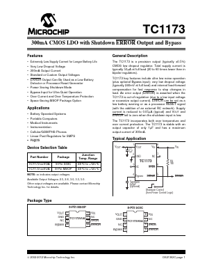 TC1173-3.3VUATR Datasheet PDF Microchip Technology
