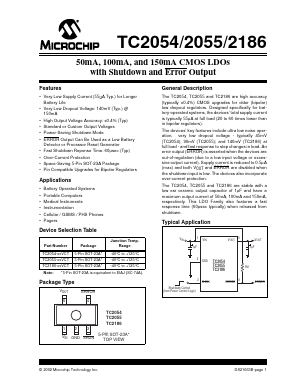 TC2054-XXVCT Datasheet PDF Microchip Technology