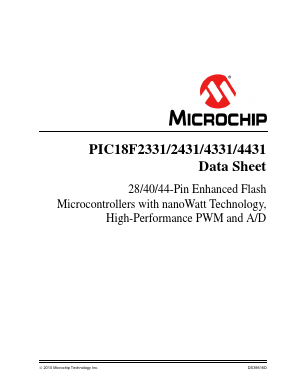 PIC18F4431-ESO Datasheet PDF Microchip Technology