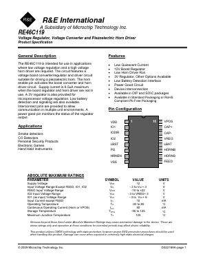 RE46C119E16F Datasheet PDF Microchip Technology