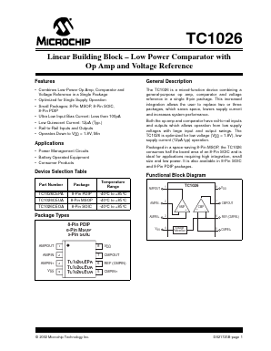 TC1026 Datasheet PDF Microchip Technology
