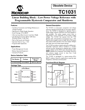 TC1031CEUA Datasheet PDF Microchip Technology