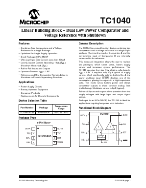 TC1040CEUA Datasheet PDF Microchip Technology