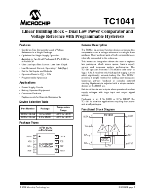 TC1041CEUA Datasheet PDF Microchip Technology