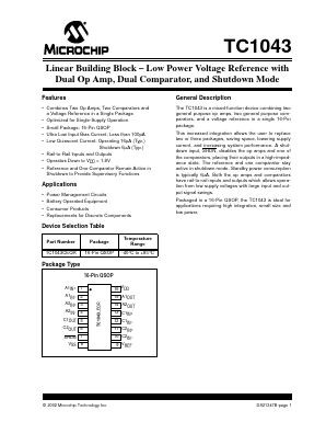TC1043CEQR Datasheet PDF Microchip Technology