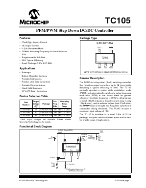 TC105503ECTTR Datasheet PDF Microchip Technology