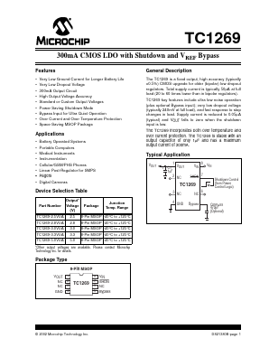 TC1269-3.0VUATR Datasheet PDF Microchip Technology