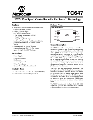 TC647EPA Datasheet PDF Microchip Technology
