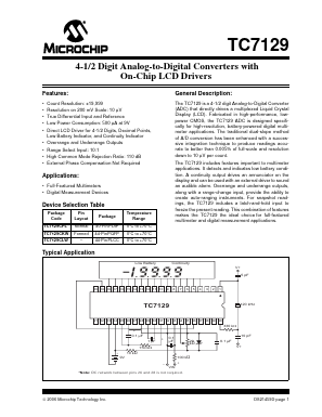 TC7129IJL713 Datasheet PDF Microchip Technology