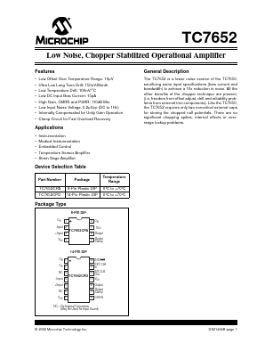 TC7652 Datasheet PDF Microchip Technology