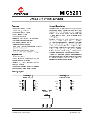 MIC5201-3.0BSTR Datasheet PDF Microchip Technology