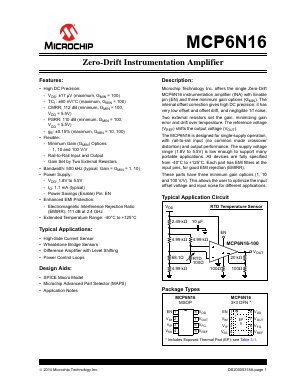 MCP6N16-100E Datasheet PDF Microchip Technology