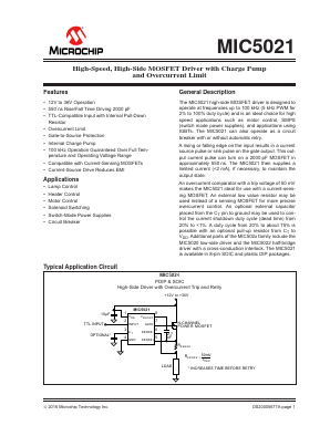 MIC5021 Datasheet PDF Microchip Technology
