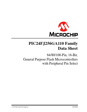 PIC24FJ128GA106 Datasheet PDF Microchip Technology