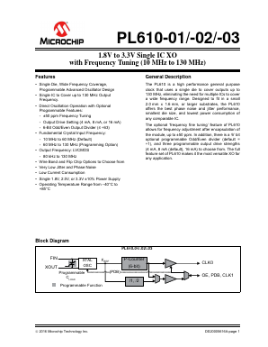 PL610-01V6C Datasheet PDF Microchip Technology