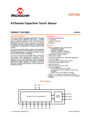 CAP1208 Datasheet PDF Microchip Technology