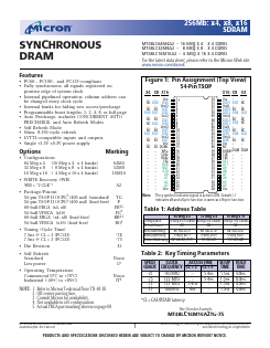 MT48LC16M16A2TG-7E Datasheet PDF Micron Technology
