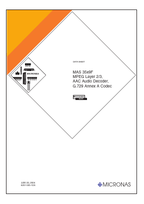 MAS3559F Datasheet PDF Micronas