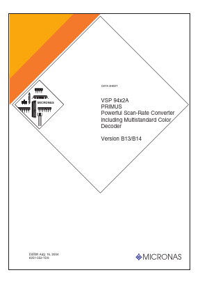 VSP9417B Datasheet PDF Micronas