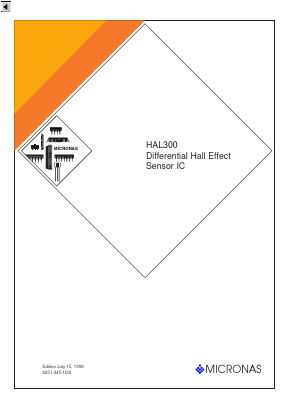 HAL300SO-A Datasheet PDF Micronas