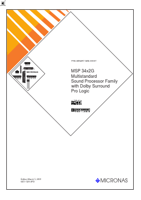MSP3422G Datasheet PDF Micronas