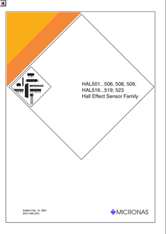 HAL501E Datasheet PDF Micronas