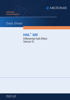HAL320 Datasheet PDF Micronas